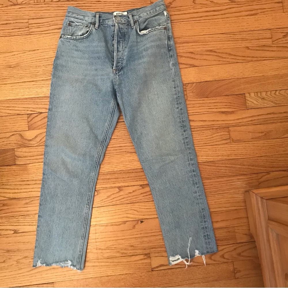 AGOLDE Blue Distressed Jeans